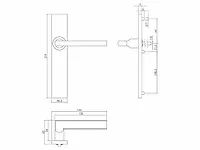 Intersteel - 1317 - deurkruk hoek 90° plat op schild blind (7x) - afbeelding 2 van  6