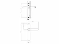 Intersteel - 1395 - deurkruk rond op verdekt schild blind met nokken 7 mm (10x) - afbeelding 2 van  6