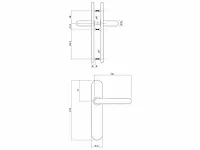 Intersteel - 1395 - deurkruk rond op verdekt schild met sleutelgat (10x) - afbeelding 2 van  6