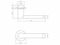 Intersteel - arjan moors sliced no.2 - 0726 - deurkruk op rozet rond (10x) - afbeelding 2 van  9