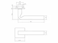 Intersteel - arjan moors sliced no.3 - 0721 - deurkruk op rozet (6x) - afbeelding 4 van  11