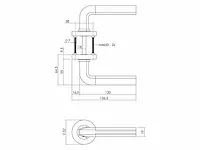 Intersteel - bas - 1719 - deurkruk op rozet rond (10x) - afbeelding 2 van  8