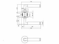 Intersteel - bau-stil - deurkruk op rond rozet (10x) - afbeelding 2 van  8