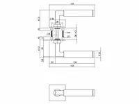 Intersteel - bau-stil - deurkruk op vierkant rozet (9x) - afbeelding 2 van  8