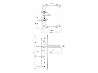 Intersteel - madox - 1740 - deurkruk op langschild met sleutelgat 72 mm (10x) - afbeelding 2 van  8