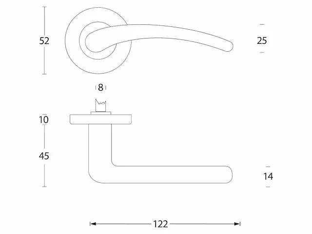 Intersteel - matthijs - 1703 - deurkruk op rozet (10x) - afbeelding 3 van  9