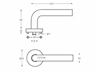 Intersteel - passion - 0705 - deurkruk op rozet rvs (10x) - afbeelding 2 van  9