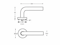 Intersteel - sensation - 0706 - deurkruk met ng rozet (5x) - afbeelding 2 van  9