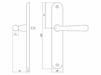 Intersteel - yvonne - 0197 - deurkruk op blind schild (10x) - afbeelding 2 van  7