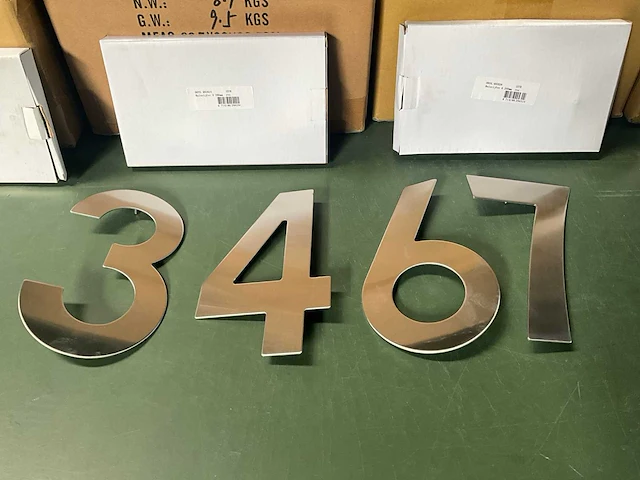 Intersteel partij huisnummers (ca. 110 st.) - afbeelding 2 van  3