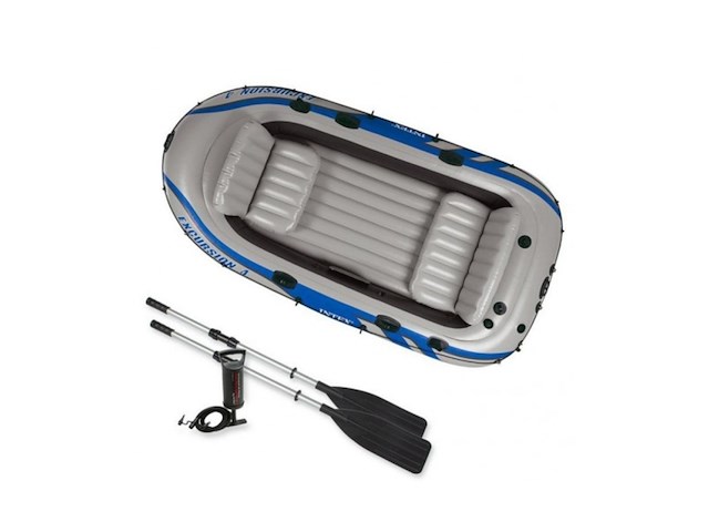 Intex excursion 4 set opblaasboot grijs - afbeelding 4 van  5
