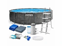 Intex prism frame greywood opzetzwembad - afbeelding 1 van  6