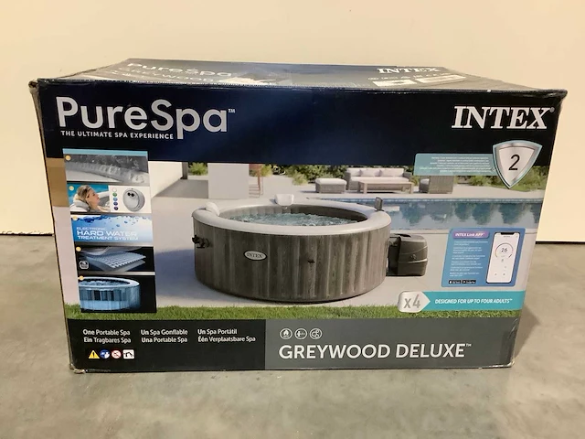 Intex pure spa greywood deluxe jacuzzi - afbeelding 2 van  5