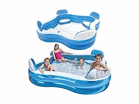 Intex swim center family lounge opblaaszwembad 229 x 229 x 66 cm wit - afbeelding 1 van  3