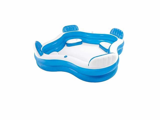 Intex swim center family lounge opblaaszwembad 229 x 229 x 66 cm wit - afbeelding 2 van  3
