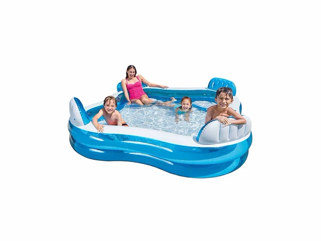 Intex swim center family lounge opblaaszwembad 229 x 229 x 66 cm wit - afbeelding 3 van  3