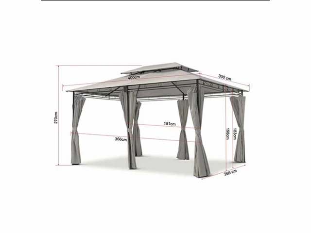 Intimo garden – luxe prieel vernazza tent - afbeelding 3 van  5