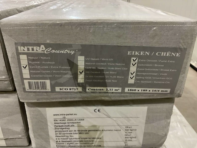 Intra country eiken 44,3m2 houten vloer - afbeelding 4 van  4