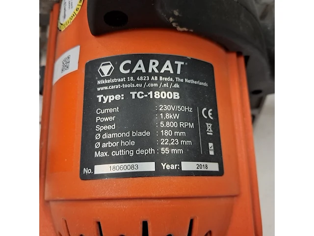 Invalzaag voor tegels 180mm 230v, carat, tc1800, 2018 - afbeelding 7 van  8