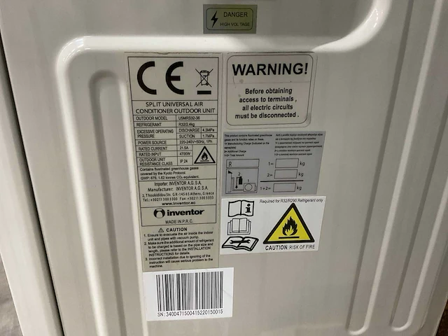 Inventor airco buitendeel 1 op 1 u5mrs32-36 r32 inverter 10,55kw inventor - afbeelding 6 van  9