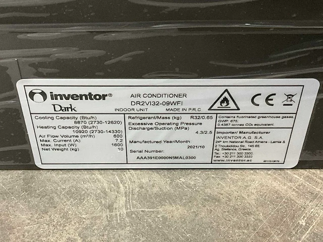 Inventor dr2vo32-09 airconditioning set binnen en buitenunit - afbeelding 2 van  14