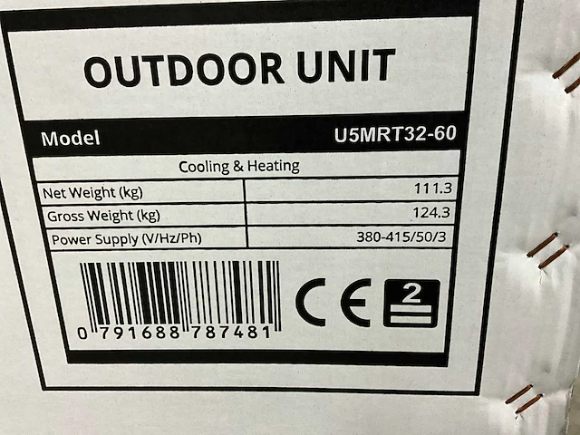 Inventor u5mrt32-60 warmtepomp buitenunit inverter r32 15kw - afbeelding 8 van  10