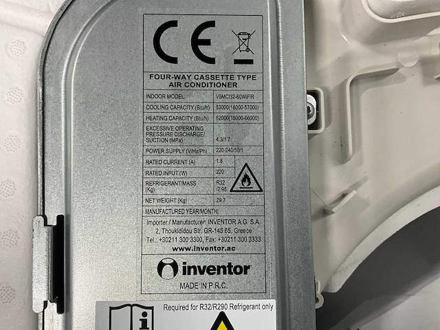 Inventor v5mci32-60wifir airco cassetteunit 15kw - afbeelding 10 van  10