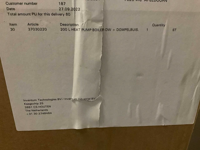 Inventum 37030220 warmtepompboiler - afbeelding 2 van  4