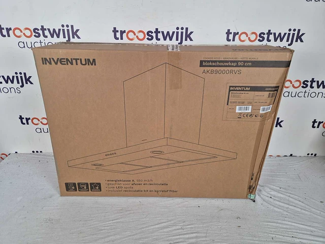 Inventum akb9000rvs schouwkap - afbeelding 1 van  1