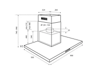 Inventum akb9015zwa - wandschouw afzuigkap - 90 cm - zwart - afbeelding 4 van  4