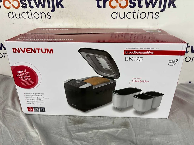 Inventum bm125 - broodbakmachine - brood 900/1200 gram - afbeelding 2 van  2