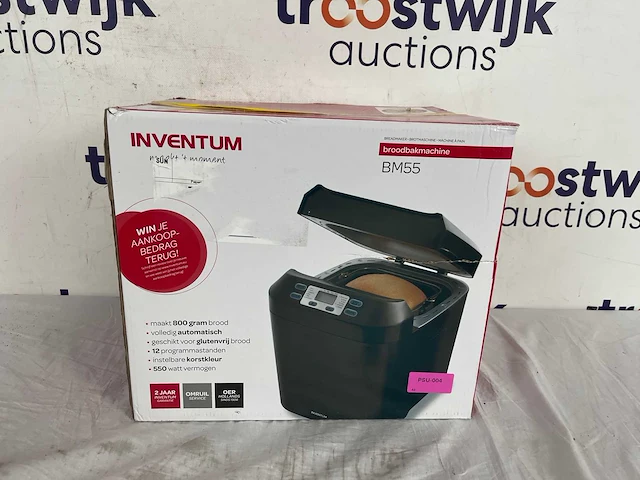 Inventum bm55 - broodbakmachine - brood 650/800 gram - 12 programma's - glutenvrij programma - pfas vrij - timer - 550 watt - zwart - afbeelding 2 van  2