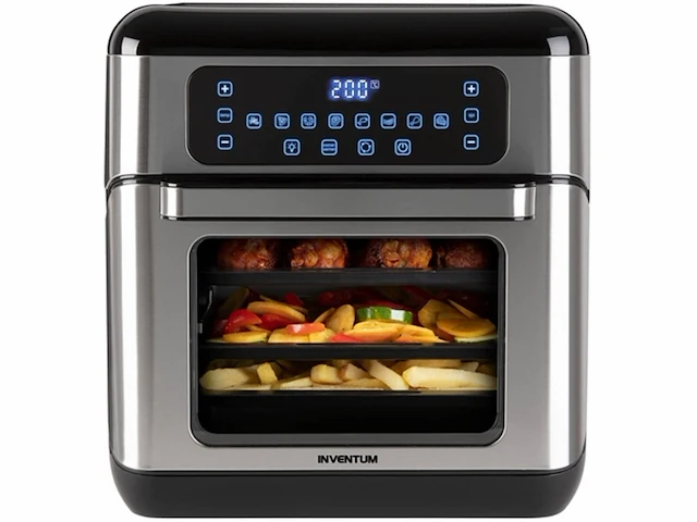 Inventum gf1200hld airfryer 12 liter 8 programma's 5 accessoires 1500 watt zwart/rvs - afbeelding 1 van  5