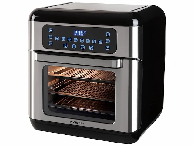 Inventum gf1200hld airfryer 12 liter 8 programma's 5 accessoires 1500 watt zwart/rvs - afbeelding 2 van  5