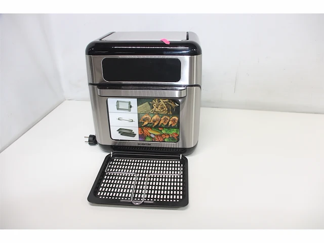 Inventum gf1200hld airfryer oven 12 liter 8 programma's 5 accessoire 1500 watt zwartrvs - afbeelding 5 van  6