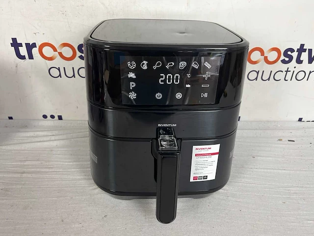 Inventum gf500hldb - airfryer - hetelucht friteuse - 5 liter - 80 tot 200 graden - pfas vrij - 1700 watt - zwart - afbeelding 2 van  3