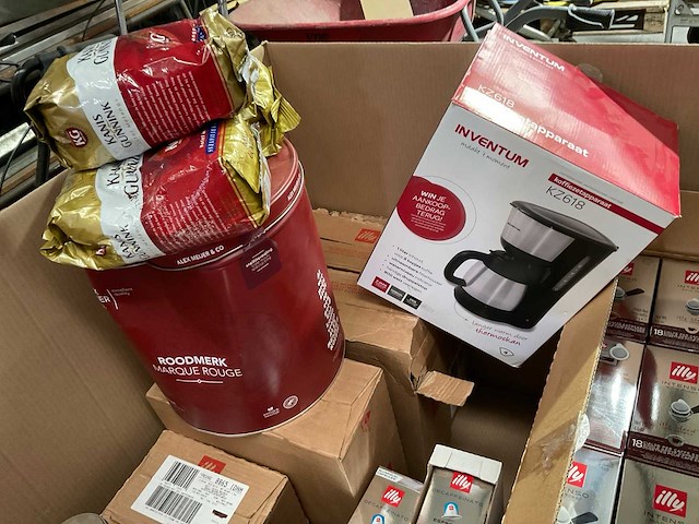 Inventum, illy, alex meijer & co, kanis & gunnink partij koffie: apparaat, cups, snelfiltermaling - afbeelding 6 van  9