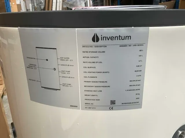 Inventum maxtank hpb-150 ma boiler - afbeelding 3 van  8