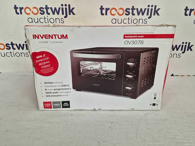 Inventum ov307b - vrijstaande heteluchtoven - draaispit - afbeelding 2 van  3