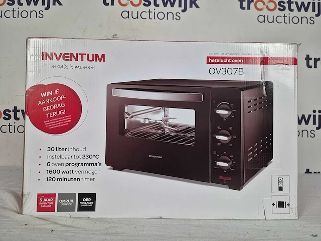 Inventum ov307b - vrijstaande heteluchtoven - afbeelding 2 van  2