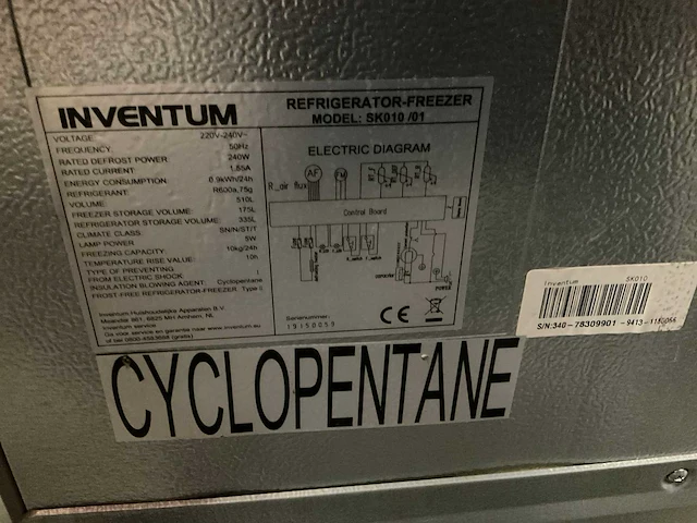Inventum sk010/01 koelkast/vriezer - afbeelding 4 van  4