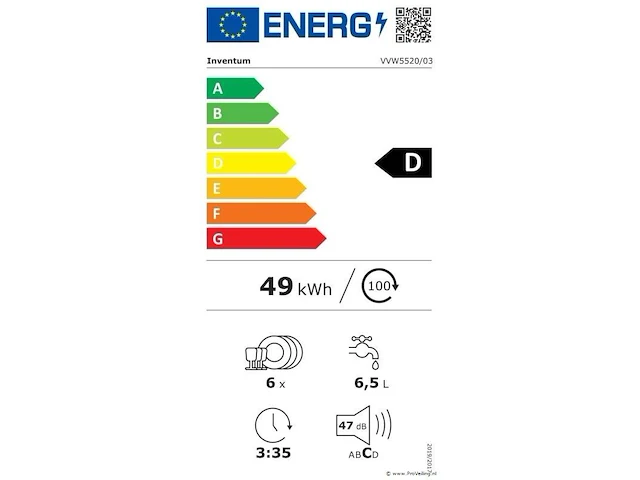 Inventum vrijstaande vaatwasser type vvw552 - afbeelding 2 van  10