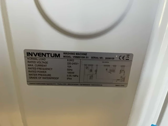 Inventum vwm8010 wasmachine (4x) - afbeelding 16 van  17