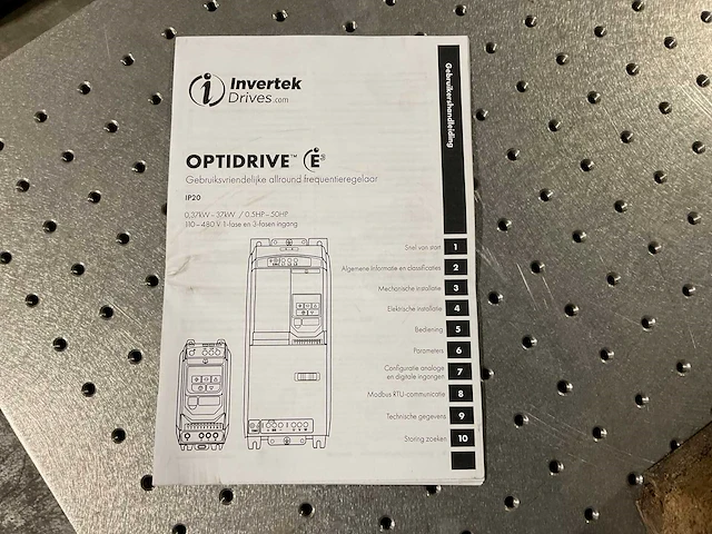 Invertek optidrive e2 frequentieregelaar (3x) - afbeelding 3 van  4