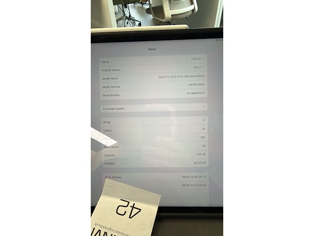 Ipad pro 12.9 inch met barst in scherm. met pencil. - afbeelding 3 van  3