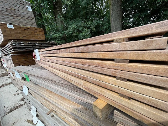 Ipé hardhouten planken 21x145mm, lengte 155cm (53x) - afbeelding 2 van  3