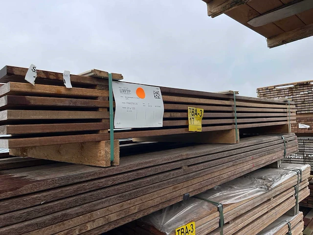 Ipé hardhouten planken geschaafd 21x120mm, lengte 215cm (41x) - afbeelding 2 van  3