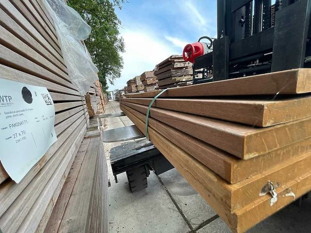 Ipé hardhouten planken geschaafd 21x145mm, lengte 125cm (42x) - afbeelding 2 van  3