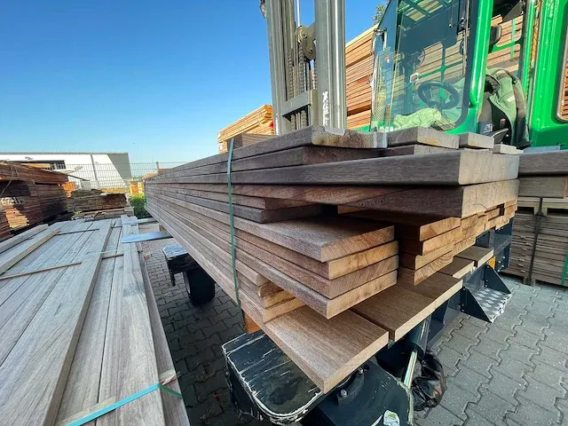 Ipé hardhouten planken geschaafd 21x145mm, lengte 44/275cm 13/305cm 34/245cm (91x) - afbeelding 2 van  3