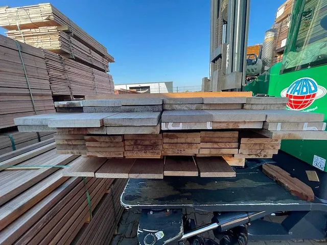 Ipé hardhouten planken geschaafd 21x145mm, lengte 44/275cm 13/305cm 34/245cm (91x) - afbeelding 3 van  3